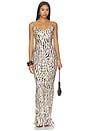 view 2 of 4 Samreen Gown in Brown & Ivory Zebra