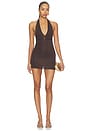 view 1 of 4 Maddisyn Mini Dress in Brown Metallic