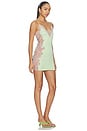 view 3 of 4 Gulzar Mini Dress in Pale Green & Pink