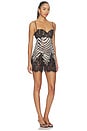 view 2 of 3 The Kaycee Mini Dress in Black & Ivory Zebra