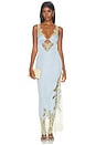 view 1 of 4 Shama Maxi in Pale Blue & Yellow