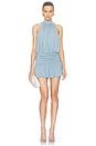 view 1 of 3 Rowenna Mini Dress in Dusty Blue