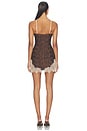 view 4 of 4 VESTIDO ANARKALI in Brown & Cream