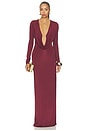 view 1 of 3 Dilruba Gown in Oxblood