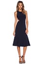 view 1 of 3 VESTIDO MIDI SPLIT SIDES in Navy