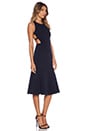 view 2 of 3 VESTIDO MIDI SPLIT SIDES in Navy