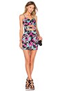view 1 of 3 x Naven Twins Cross It Off Bodycon Dress in Pink Tropical Floral