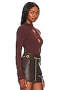 view 3 of 5 Cyra Cut Out Sweater in Chocolate