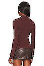 view 4 of 5 Cyra Cut Out Sweater in Chocolate