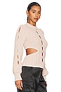 view 2 of 4 Priya Cable Cutout Sweater in Natural