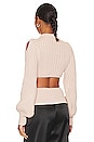 view 3 of 4 Priya Cable Cutout Sweater in Natural