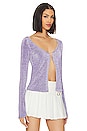 view 2 of 5 Cameron Reflective Long Sleeve Knit Top in Purple