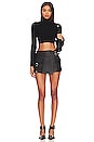 view 4 of 4 Cara Cropped Knit Mock Neck in Black