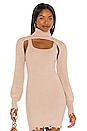 view 1 of 4 Adara Distressed Turtleneck Shrug in Taupe