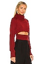view 2 of 4 Winston Cropped Turtleneck Sweater in Deep Red