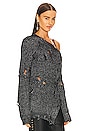 view 2 of 5 Mundaka Distressed Oversized Sweater in Black Metallic