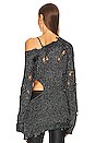 view 4 of 5 Mundaka Distressed Oversized Sweater in Black Metallic