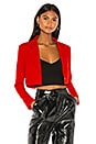view 2 of 5 Sabina Cropped Blazer in Red