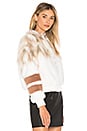 view 2 of 4 The Bella Faux Fur Bomber in Ivory & Blush