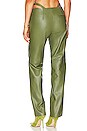 view 3 of 4 Jaden Leather Pant in Olive Green