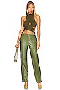 view 4 of 4 Jaden Leather Pant in Olive Green