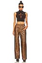 view 4 of 4 Clarissa Leather Pants in Distressed Brown