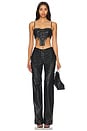 view 4 of 4 Trista Faux Leather Pant in Black