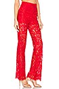 view 2 of 4 CALZÓN DE TIRO ALTO ENCAJE CLOUD NINE in Red Rose