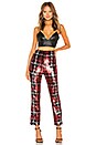 view 4 of 5 Saskia Crop Pant in Red & Black