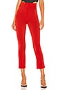 view 1 of 4 Satin Cigarette Pant in Red