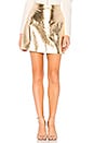 view 1 of 4 Maanasa Leather Skirt in Gold