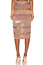 view 3 of 5 Mosaic Midi Skirt in Nude