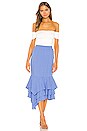 view 5 of 6 Ayesha Midi Skirt in Periwinkle Blue