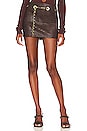 view 1 of 4 Zan Leather Mini Skirt in Brown