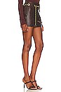 view 2 of 4 Zan Leather Mini Skirt in Brown