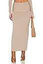 view 1 of 4 Tosca Fold Over Maxi Skirt in Taupe