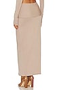view 3 of 4 Tosca Fold Over Maxi Skirt in Taupe