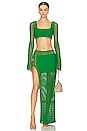 view 4 of 4 Verona Crotchet Maxi Skirt in Green