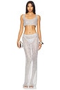 view 4 of 5 Shanti Maxi Skirt in Silver