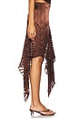 view 2 of 6 The Amren Midi Skirt in Brown Burnout