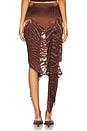 view 4 of 6 The Amren Midi Skirt in Brown Burnout