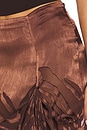 view 6 of 6 The Amren Midi Skirt in Brown Burnout