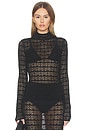 view 1 of 5 Kyriah Pointelle Knit Top in Black