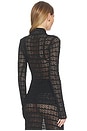 view 3 of 5 Kyriah Pointelle Knit Top in Black