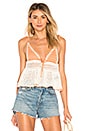 view 1 of 4 TOP RECORTADO GANCHILLO CALYPSO in Sherbert & White