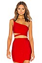 view 1 of 4 x NAVEN Cara Crop Top in Cherry Red