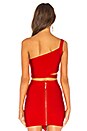 view 3 of 4 x NAVEN Cara Crop Top in Cherry Red