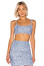 view 1 of 5 Angelica Crop Top in Soft Blue