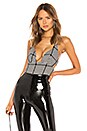 view 1 of 5 x Naven Silvia Bodysuit in Black White Plaid