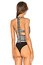 view 4 of 5 x Naven Silvia Bodysuit in Black White Plaid